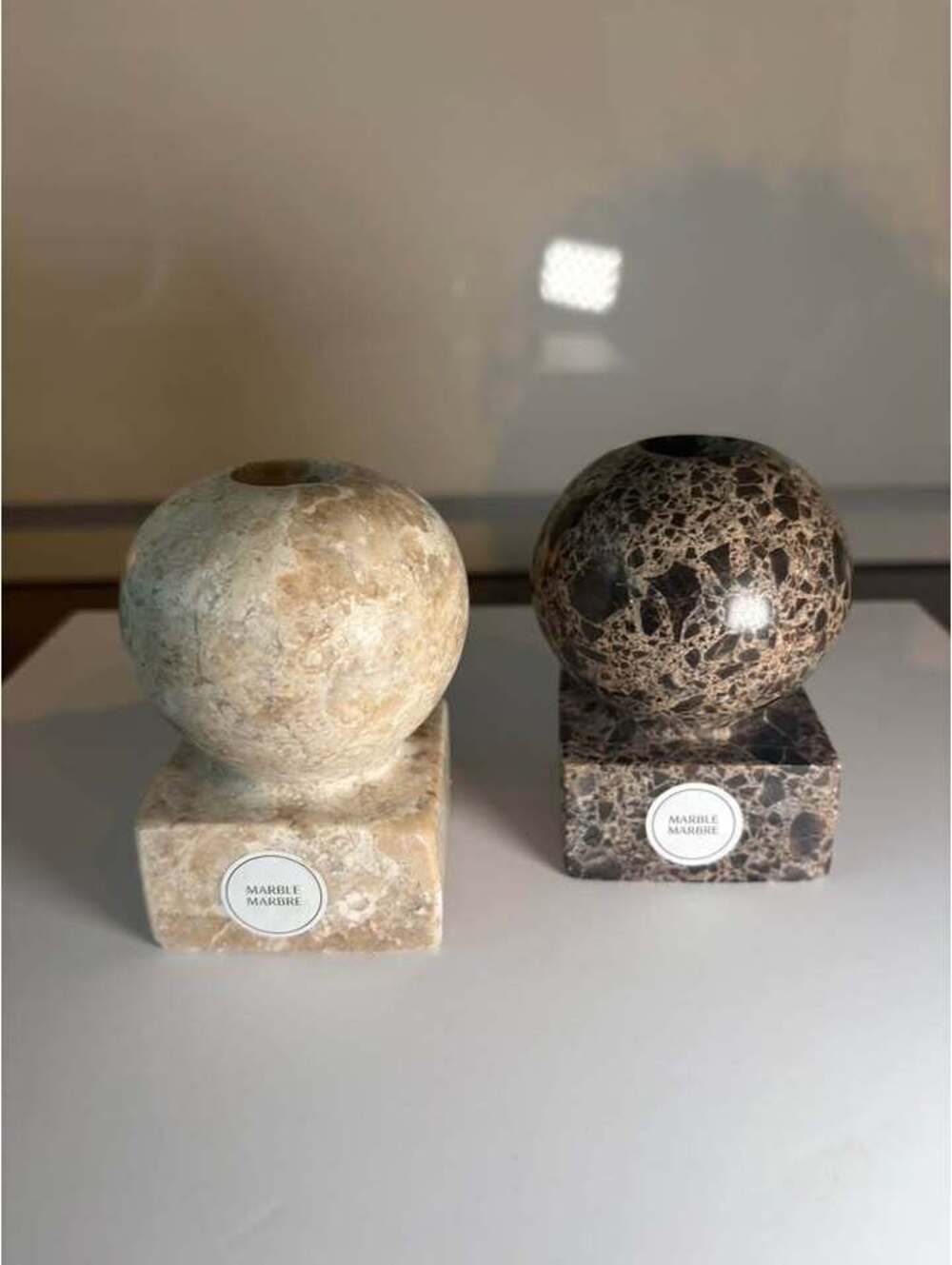 Marble Candle Stick Holders set of 2 for $30